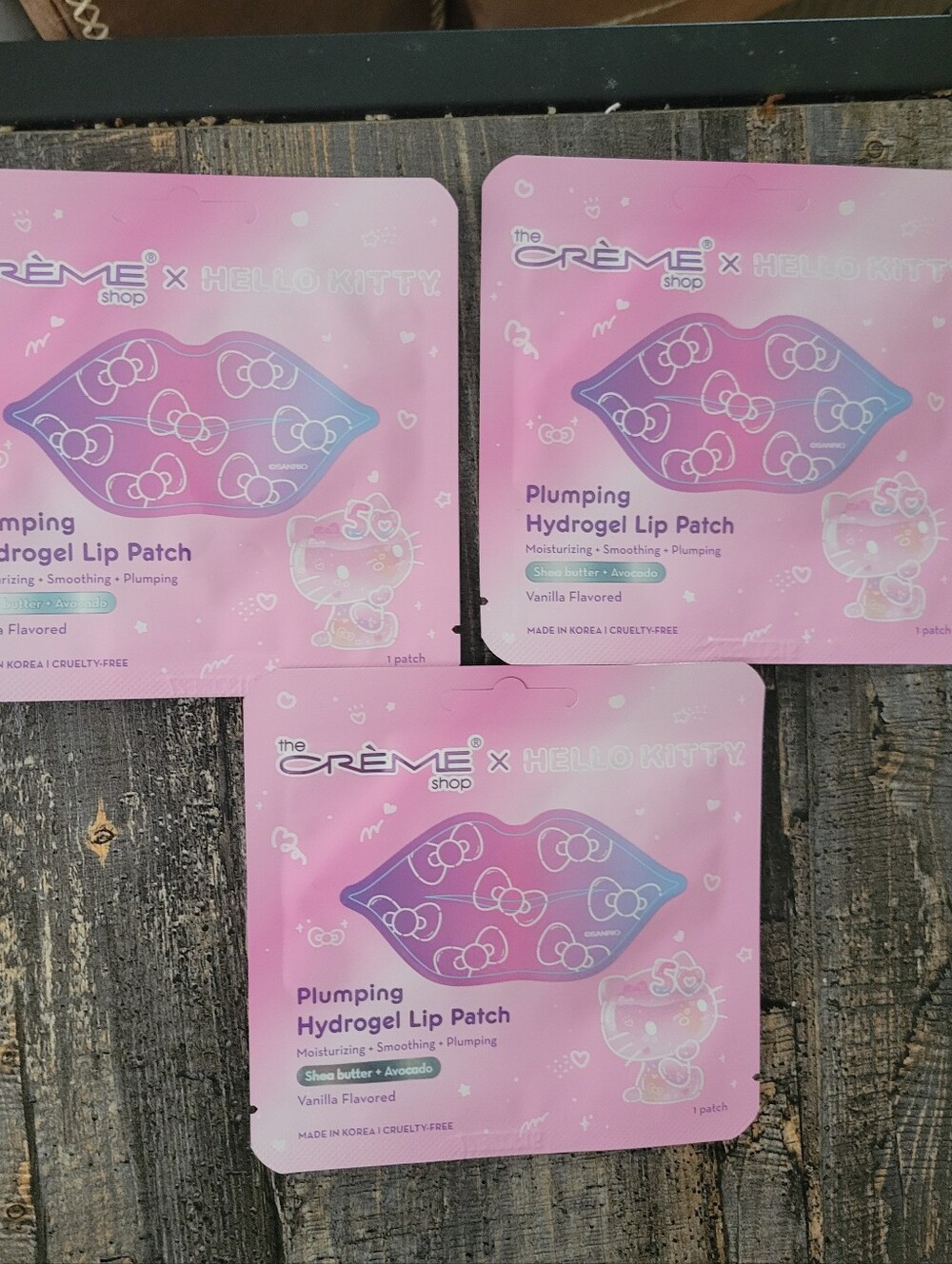The Creme Shop Hello Kitty  Plumping Hydrogel Lip Patch- 3 Packs